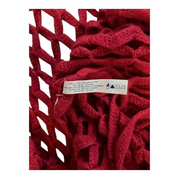 Set of 2 Aeropostale Knit Mesh Tube Scarves – Reddish/Pink & Dark Blue – 34 x 17 - Picture 4 of 4